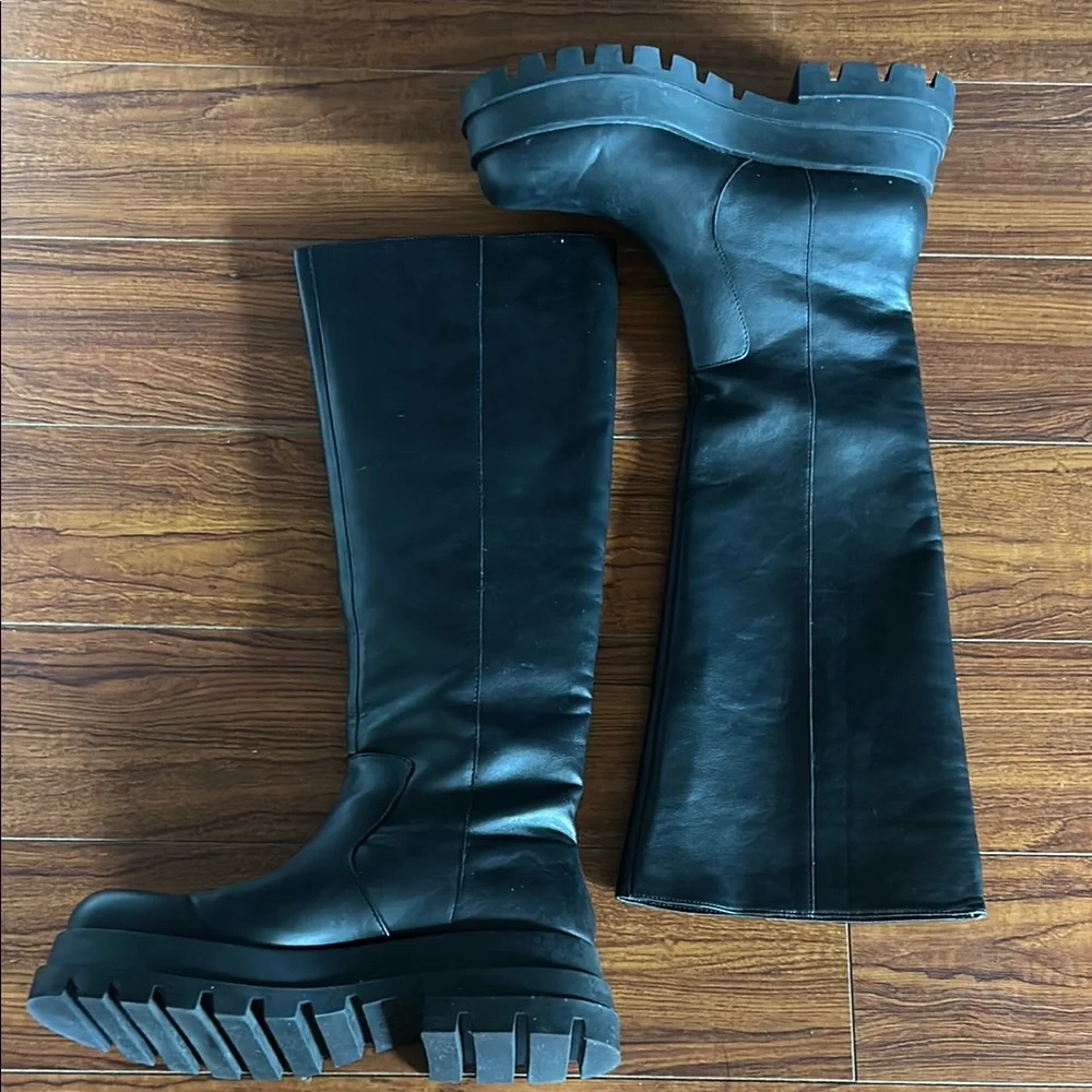ZARA premium Over-the-knee boots with chunky Sole - Picture 3 of 3